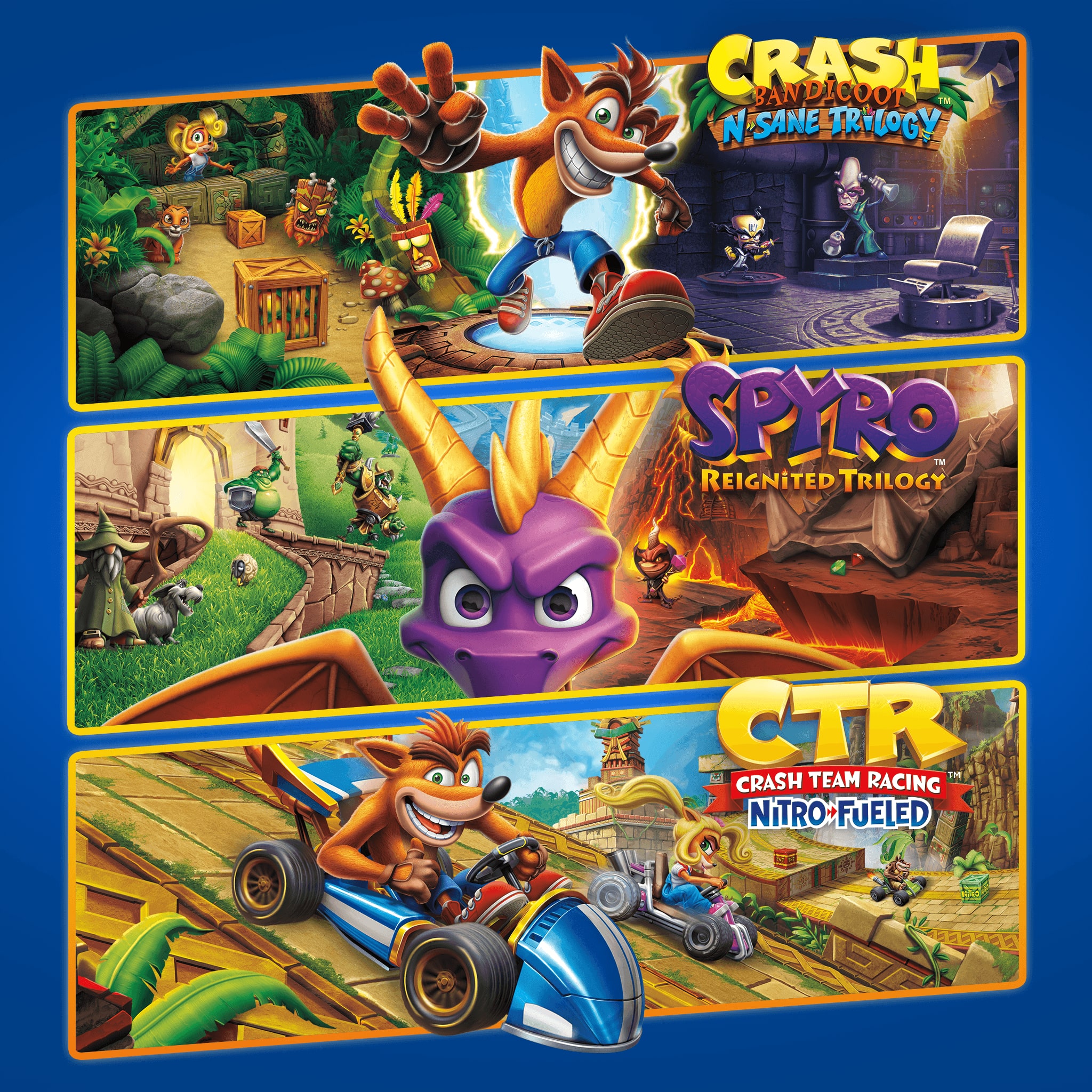 Crash Team Racing + Trilogy + Spyro PS4/PS5